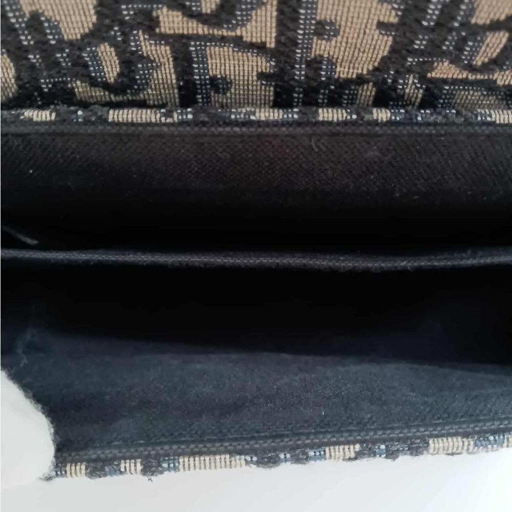 Dior Monogram Blue and Gold Clutch - Picture 13 of 16